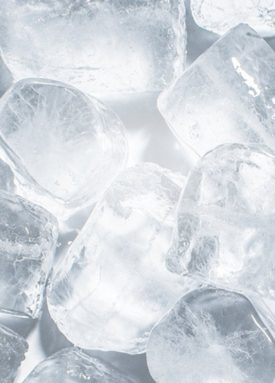 Ice cubes, for the serum's cooling touch