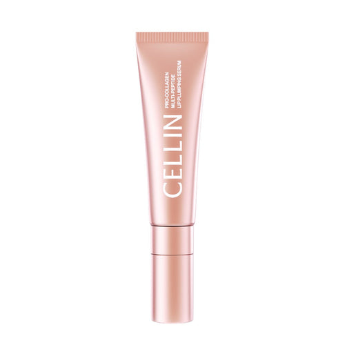 CELLIN Rosé Hour Pro-Collagen Multi-Peptide Lip Plumping Serum, rose-gold tube